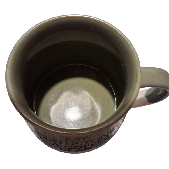 Funny Coffee Lover Mug – “My Birthstone Is a Coffee Bean” | Rustic Ceramic - Picture 3 of 5